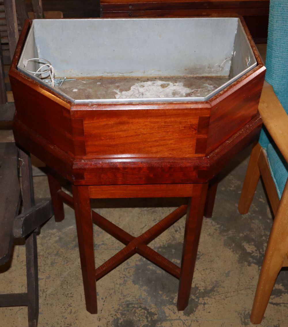 A mahogany plant table, W.55cm, D.38cm, H.75cm